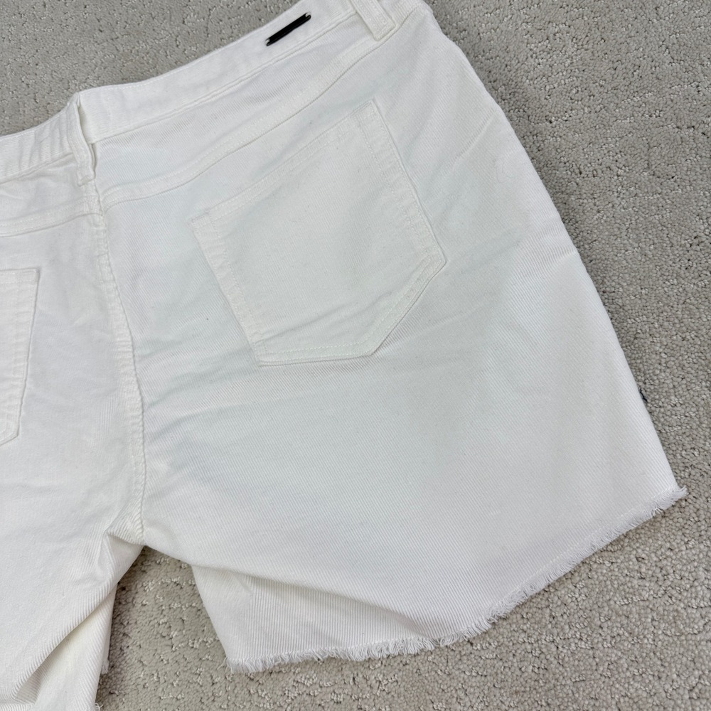 Carve Designs Oahu Shorts Womens 12 White Corduroy Raw Hem Stretch 11468 - Picture 5 of 13